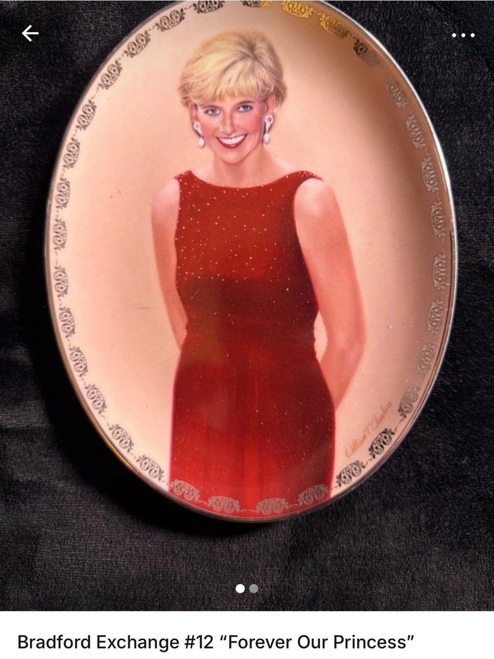 The Bradford Exchange Decorative Oval Plate in Red and Gold Accents